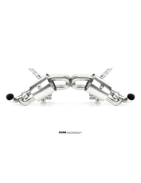 Silencieux d'échappement Inox à valves KLINE Innovation pour Lamborghini Gallardo LP500 LP520 (2006-2008)