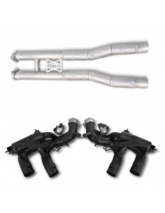 Ligne d'échappement inox à valves TUBI STYLE pour FERRARI PUROSANGUE
