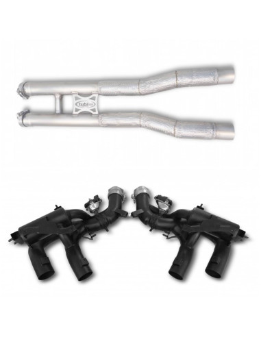 Ligne d'échappement inox à valves TUBI STYLE pour FERRARI PUROSANGUE