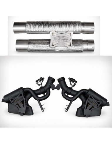 Silencieux à valves + H-Pipe d'échappement inox TUBI STYLE pour FERRARI 12 CILINDRI